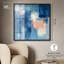 «Whispering Blue II Shadowbox Print», art abstrait bleu par Art Remedy-115119803-115119799