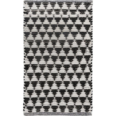 Tapis géométrique en jute / coton tissé à plat à la main Delannie