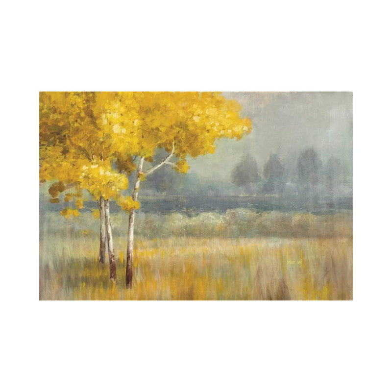 Yellow Landscape by Danhui Nai - Wrapped Canvas Painting, 30.48 cm H x 45.72 cm W