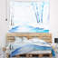 Rivière paysage abstrait dans la tapisserie d'hiver enneigée-28485125