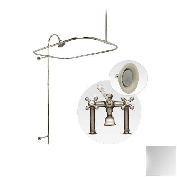 Garniture de robinet de baignoire à deux poignées à fixation sur le comptoir, Chrome