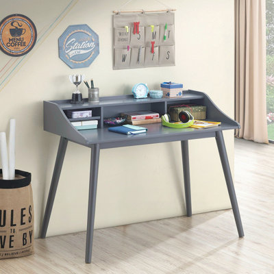 Bureau d'écriture à 4 compartiments gris