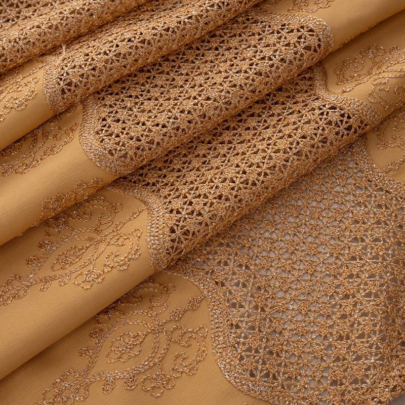 Rideau de fenêtre Skalski Macrame, Or, L 54 po x L 84 po