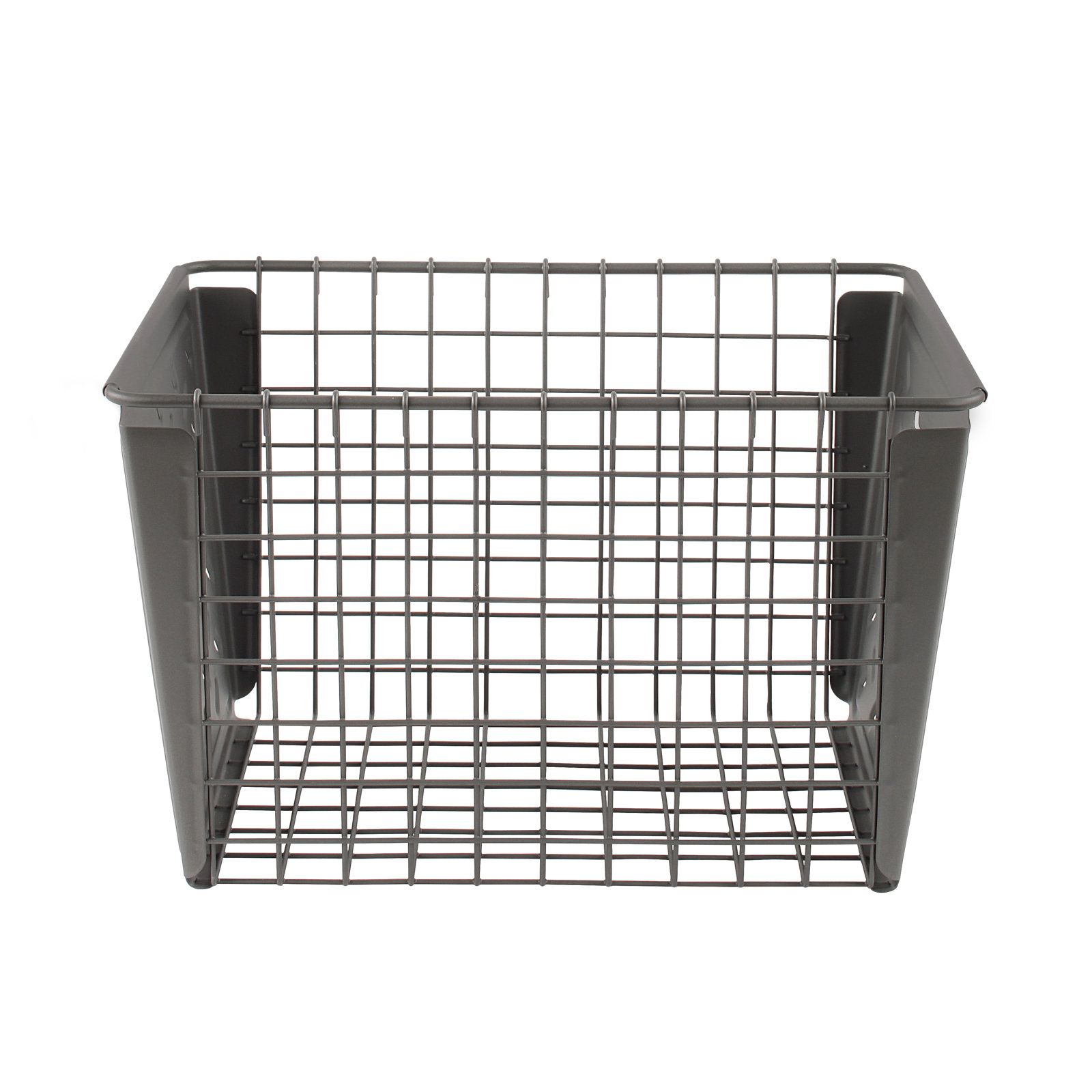 Juliana Metal Decorative Basket 1, Industrial Gray