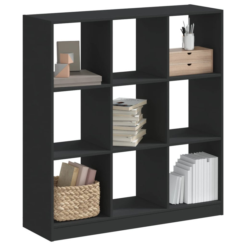 Aydrien 108cm H x 102cm W Bookcase, Black