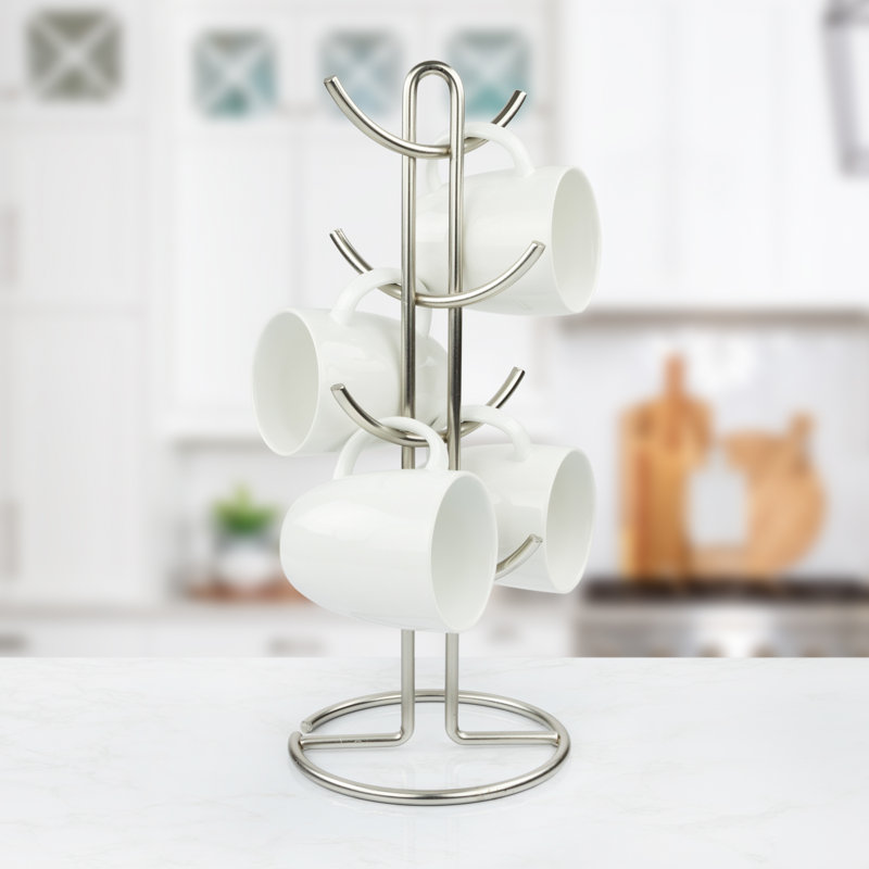 Kanhiya Mug Tree, Satin Nickel