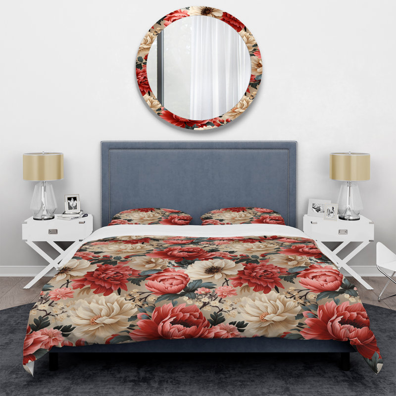 Ensemble de housse de couette Boho Victorian Romance Victorian, Housse de couette simple + 1 taie décorative stan