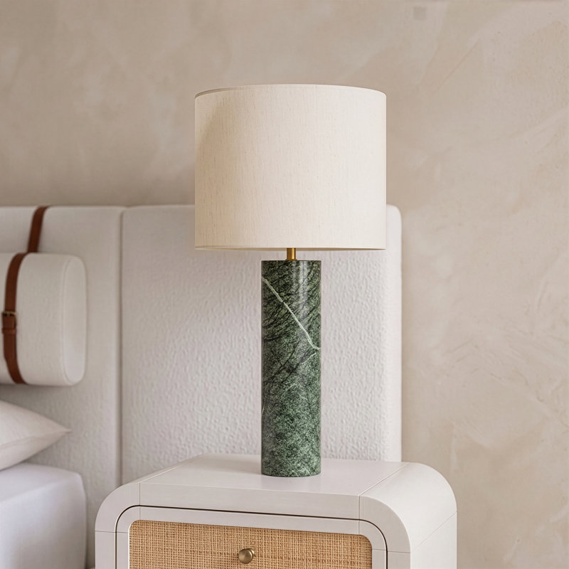 Lampe de table Titan Green, Marbre, Vert, Beige