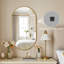 Glass D-Shaped Wall Full Length Mirror