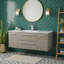 Ensemble de meuble-lavabo simple à fixation murale de 48 po pour la salle de bain avec comptoir en marbre synthétique Silhouette-870317909