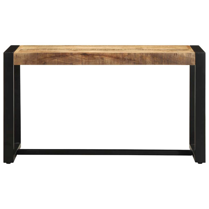 Bench 35x45 Cm Solid Rough Wood Mango, 45cm H x 80cm W x 35cm D, Black/Brown