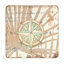 Agate Ceramic Jute Leather Crystal Square Round 4 Piece Coaster Set