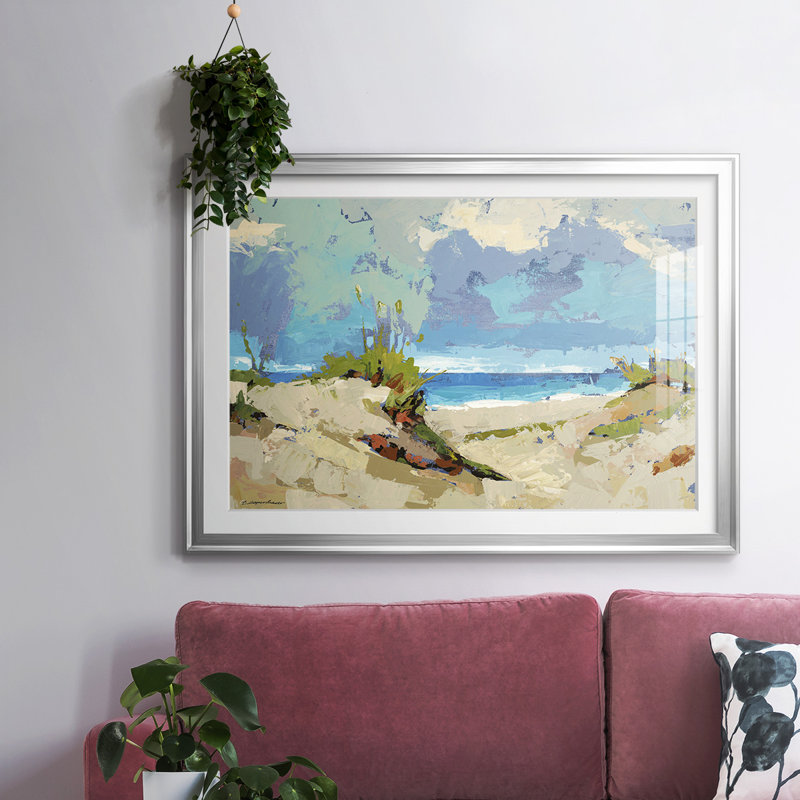 Dunes II, reproduction encadrée sur papier, Argent, H 15 po x l 21 po x P 1,5 po