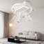 Ventilateur de plafond sans feu en fer de 20 pouces avec télécommande, contrôle d'application, lumière DEL à intensité variable, finition blanche, pour les petites pièces, conception moderne
