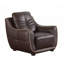 Fauteuil club 49 po en cuir touffeté brun