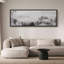 «Rustic Countryside Enigmatic Vale Grayscale Landscape», reproduction d'art sur toile-98042073-111375985