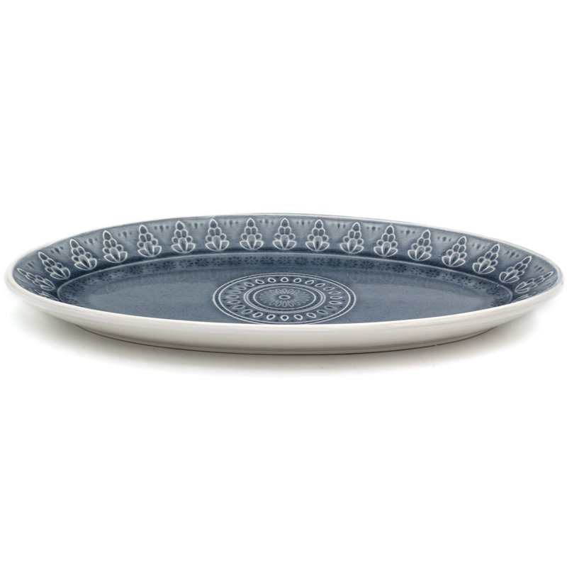 Fez Oval Platter, Gray