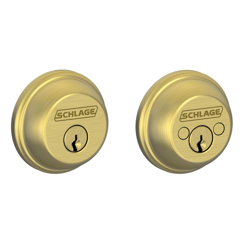B Series Double Cylinder Grade 1 Deadbolt, Satin Brass
