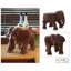 Thai Elephant Wood Stand Figurine