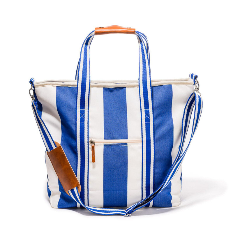 Cooler Tote Bag, Blue/White