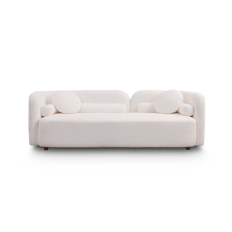 Canapé de luxe moderne pour le salon, H 28,35 po x l 87,8 po x P 34,65 po, Blanc