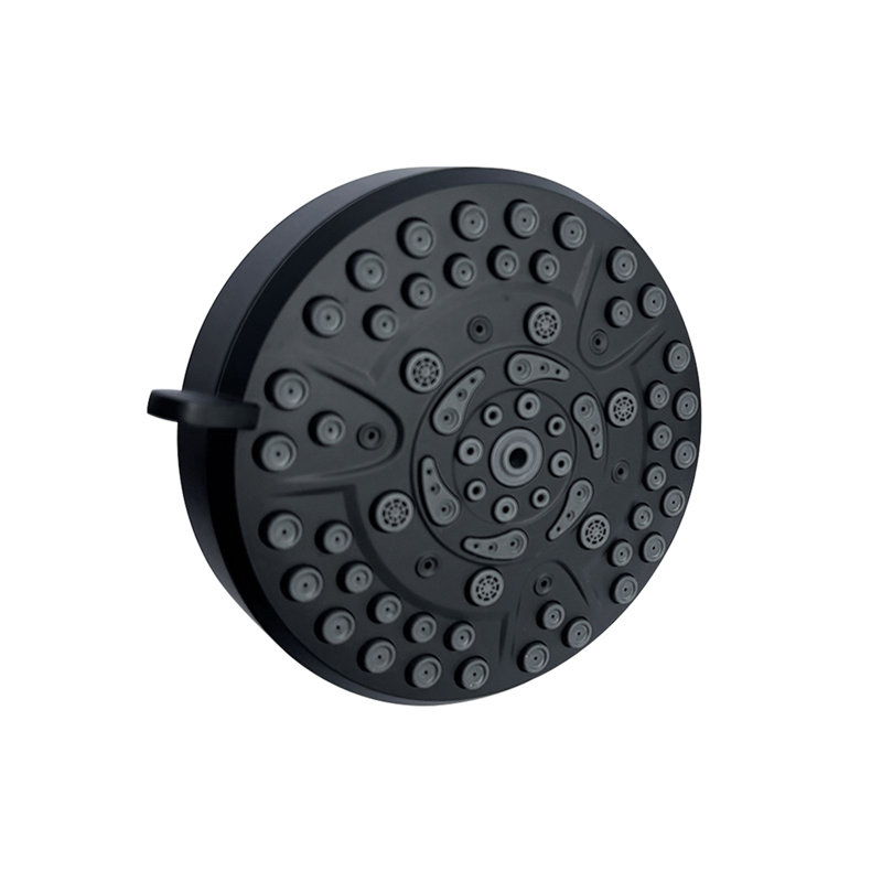 10 jets avec 1,75 gallons par minute et 4,72 po Pomme de douche murale fixe à haute pression en noir mat