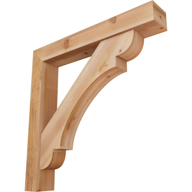 Olympic Block Offset Brace Bracket, 48 x 48, 7 1/2"W Western Red Cedar (Smooth)