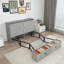 Lit escamotable double avec panneaux pliables-133233761