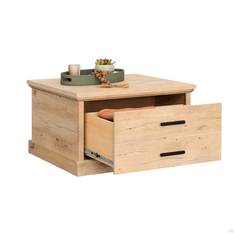 Coffee Table With Spacious Drawer, Natural