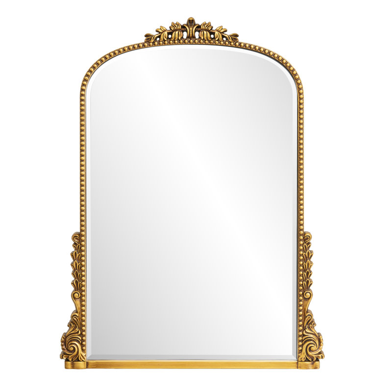 Miroir mural arqué rétro Vintage Baroque, Or antique, 39,5 po x 28,5 po