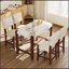 Ensemble de table de salle à manger 5 pièces à hauteur de comptoir, table de bar en faux marbre et 4 chaises rembourrées, ensemble de salle à manger moderne de style Mid-Century pour la salle à manger, cuisine de pub, petite place-2035212610-2035212636