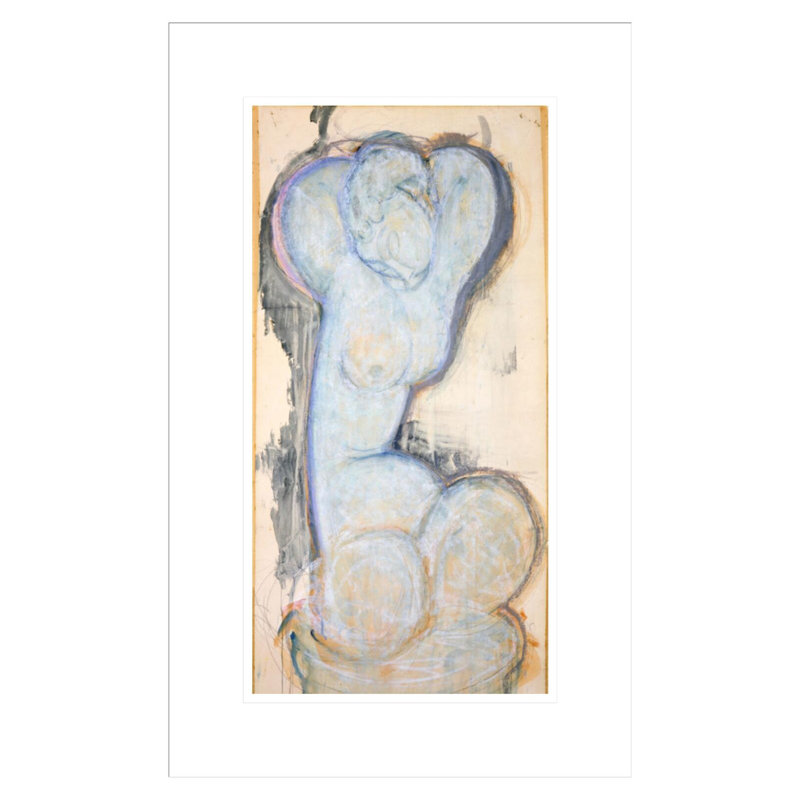 Caryatid par Amedeo Modigliani - estampe numérique encadrée, H 21,75 po x l 13,8 po