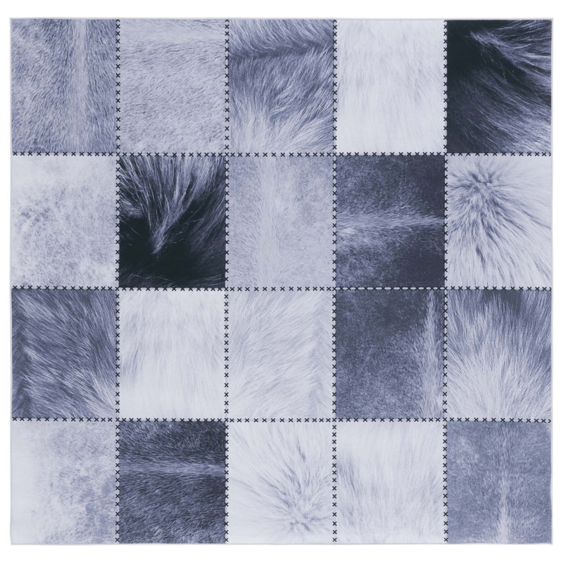 Brenndan Performance Machine Washable Geometric Rug, Square 6'