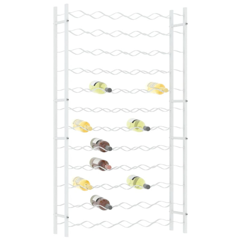 Porte-bouteilles Malahn, Blanc, H 46,1 po x l 25,2 po x P 8,7 po