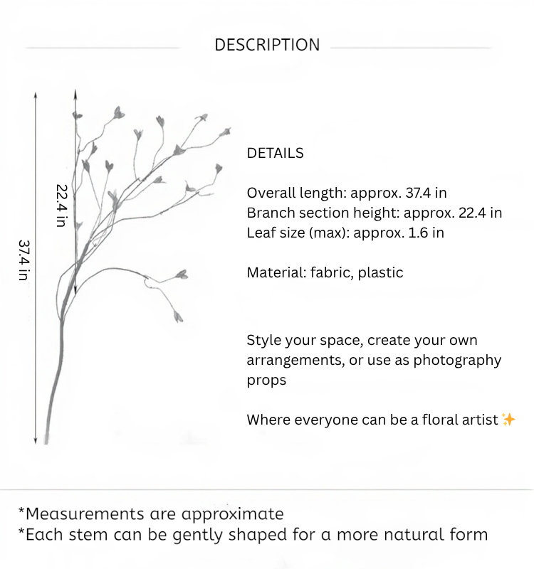 Spring Spring Branch - 37 po, Green, [A] 1 Stem
