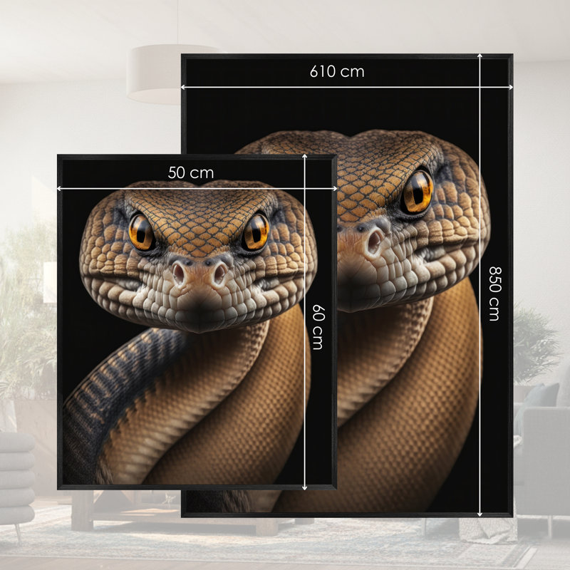 Single Picture Frame LED Illuminated Wall Art Wall Art on Glass / Aluminium, 60 cm H x 50 cm W