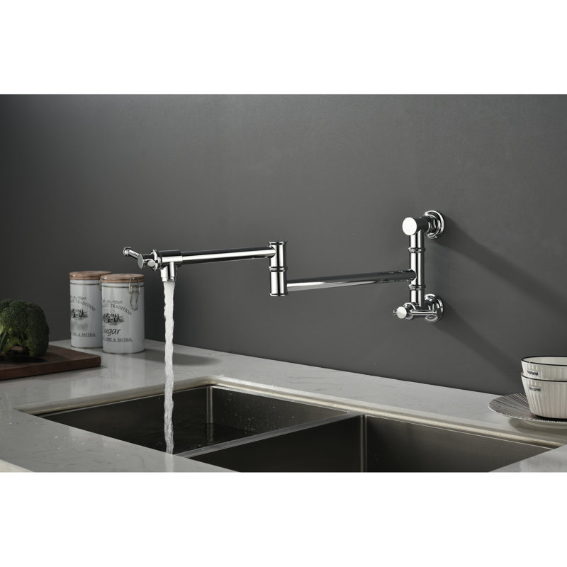 Robinet remplisseur mural Modern Brass, Chrome chrome