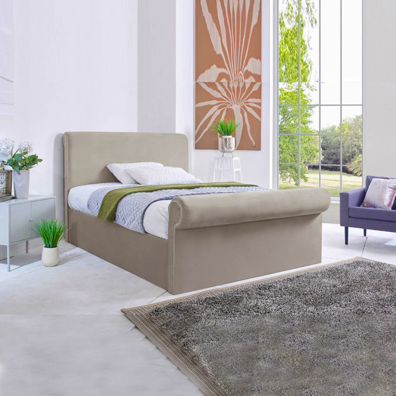 Cianne Upholstered Bed, Coffee, Small Double (4')