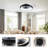 19"Flush Mount Indoor Ceiling Fan With LED Light,Remote Control, Dimmable, Reversible DC Motor