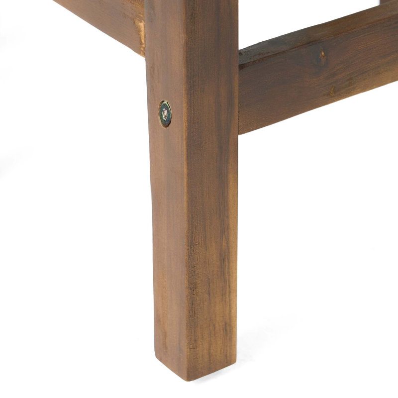 Ensemble de tabouret de comptoir rustique en bois d'acacia pour espaces intérieurs et extérieurs