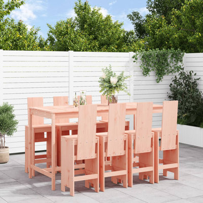 Aundreah Brayden Studio Bar Set with Wood Frame and Solid Wood Outer Material