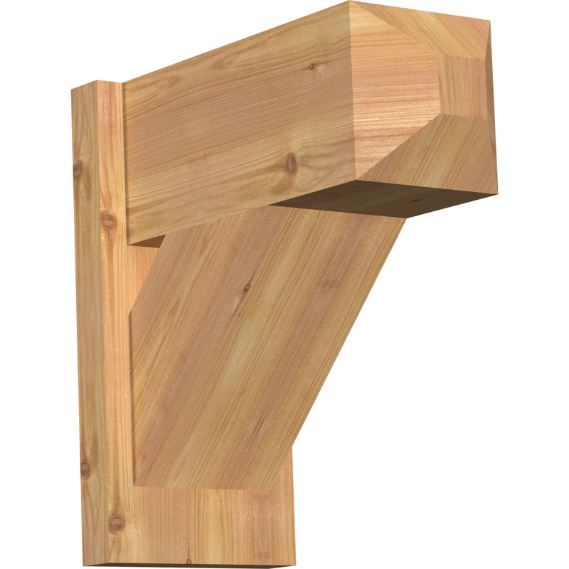 Artisan traditionnel en bois rustique, Cèdre rouge occidental l 7 1/2 po (lisse), P 16 po x H 16 po