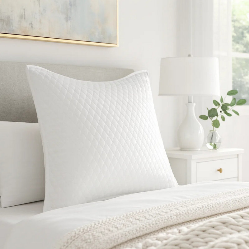 Housse de coussin carré en polyester Lacluta, Brun