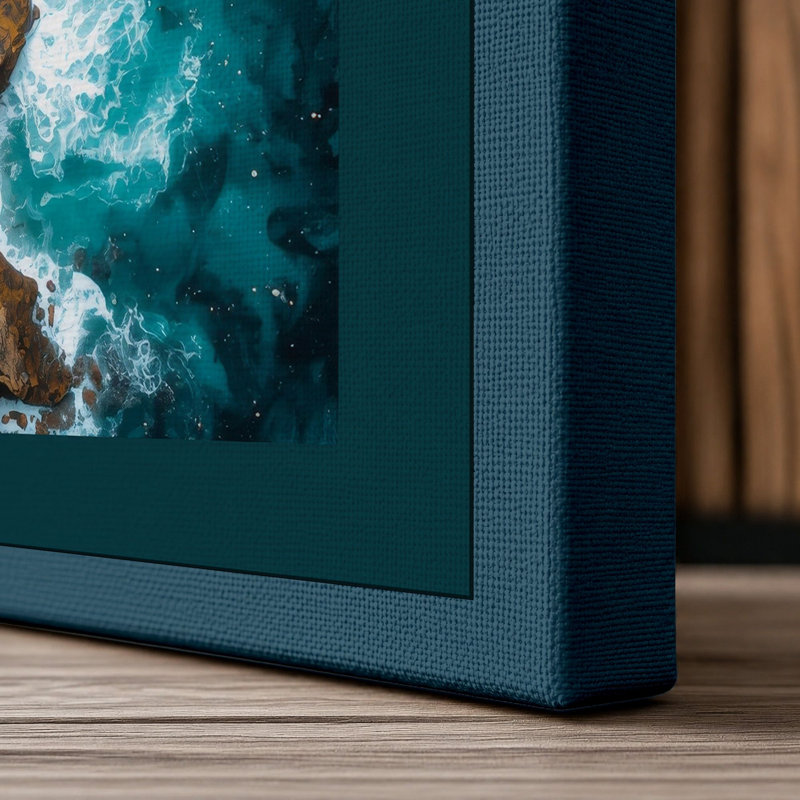 Print, 36x24 - 91.4 x 61.0 cm, Teal Border
