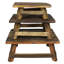 Ensemble de 3 contremarches Laredo Wood, blanc délavé, 10 x 10 x 4-101084990