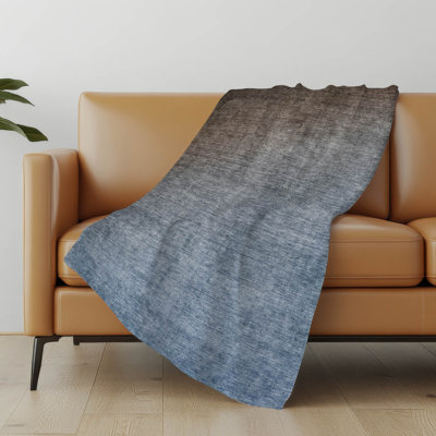 Addison Machine Washable Sherpa Ombre Throw Blanket