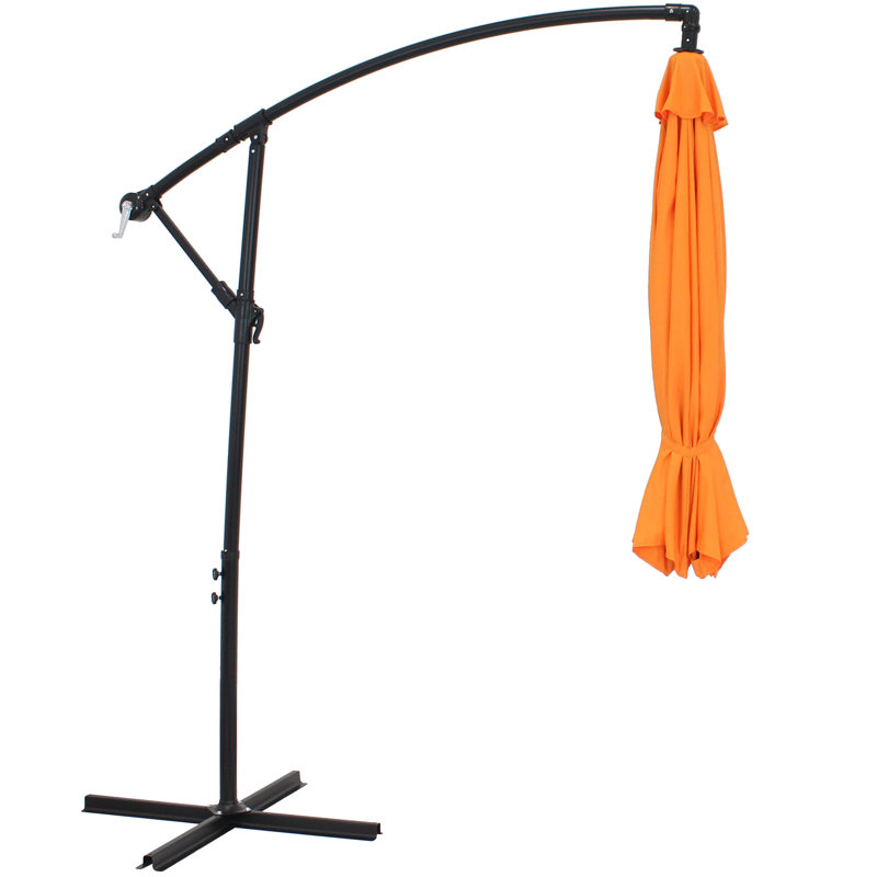 Parasol excentré en porte-à-faux avec manivelle 9,5 pi Fossum - Tangerine, Orange