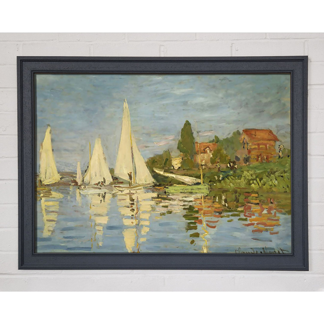 Gerahmtes Leinwandbild Regattas At Argenteuil von Monet