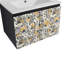 Meuble-lavabo mural 24 po avec lavabo en céramique et porte d'armoire à fermeture en douceur, ensemble KD