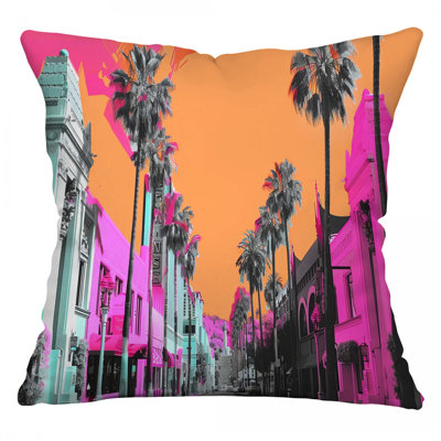 Boulevard Throw Pillow, Cityscape Twill Pillows